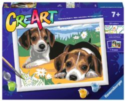 PEINTURE À NUMÉROS CREART RAVENSBURGER - CHIOTS JACK RUSSELL - 7